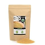 Mostaza en granos (500g), semillas de mostaza amarillas y blancas 100% naturales, secas suavemente, especia naturalmente sin aditivos, veganas