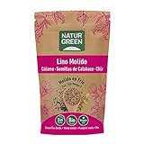 NaturGreen - Semillas de Lino, Cáñamo, Calabaza y Chía, Semillas Naturales, Molidas en Frio, Omega 3, Producto Ecológico - 225 g