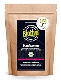 Biotiva Semillas de cáñamo sin pelar orgánicas 1kg - 1000g value pack - Libre de gluten, soja y lactosa - Embotellado en Alemania (DE-ÖKO-005)