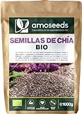 Semillas de Chía BIO 1KG | Salvia hispanica, Orgánica | Proteínas, Omega 3, Salud Cardiovascular | Primera Calidad