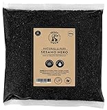 Veggy Duck - Semillas de Sésamo Negro Naturales (500g) - Ricas en Calcio, Fósforo, Omega3 y Vitaminas
