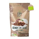 Granos de Cacao Crudo Orgánico - 125g. Cacao Puro de Peru. Grano o Nibs 100% Puro y Natural de la Planta Theobroma. Sabor Intenso Aromático y Amargo.